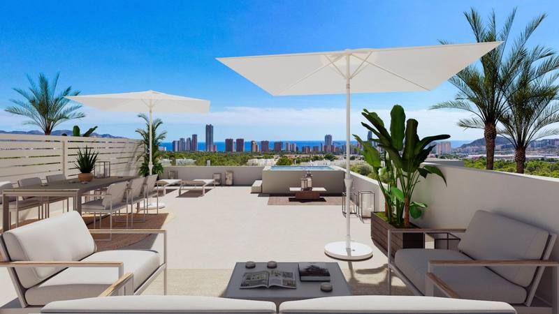 Three-bedroom penthouse with sea views, Finestrat